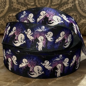 Casper Ribbon Hochwertiges Ripsband 1 - , 1,5 - und 2 Zoll Breit Casper the Freundlicher Geist Halloween Band Ideal für Haarbögen