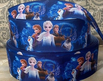 ディズニー オラフ アナと雪の女王 リボン 1インチと1.5インチ 高品質