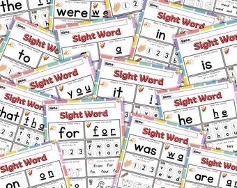 100 Sight Word Mastery Worksheets