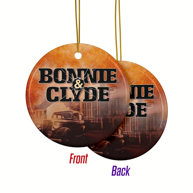 Bonnie & Clyde 2012 Tour 2-Sided Ceramic Ornament image 2