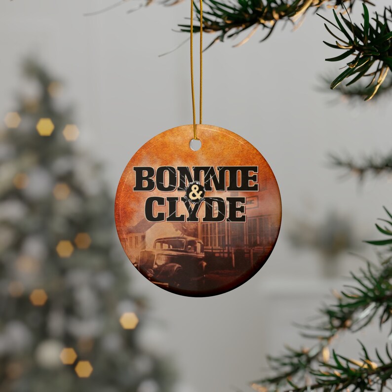 Bonnie & Clyde 2012 Tour 2-Sided Ceramic Ornament image 3