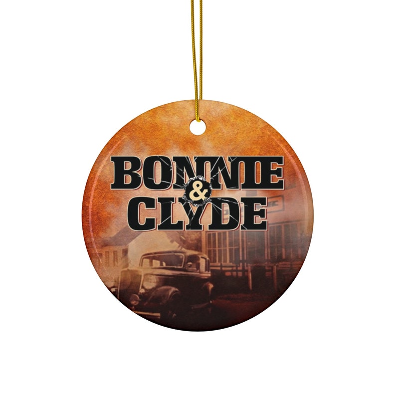 Bonnie & Clyde 2012 Tour 2-Sided Ceramic Ornament image 1