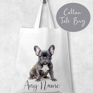 Dog Bag ~Personalised Tote shopping bag ~ lightweight ~gift , birthday , mothers day ~ French Bulldog