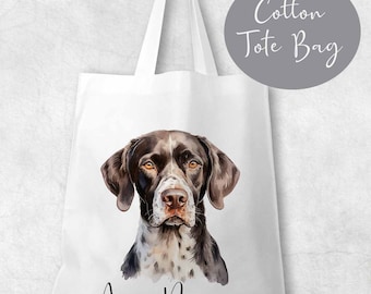 Dog Bag ~Personalised Tote shopping bag ~ lightweight ~gift , birthday , mothers day ~ Short Haired pointer