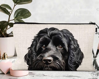 Cockapoo Make Up Bag ~ Cosmetic Bag ~ Gift - Dog Lover ~Dog Make up Bag~can be personalised