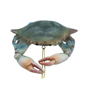 Blue Crab Ocean Coastal Beach Christmas Tree Hanging Nautical Ornaments