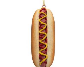 Hotdog Christmas Tree Ballpark Food Ornament