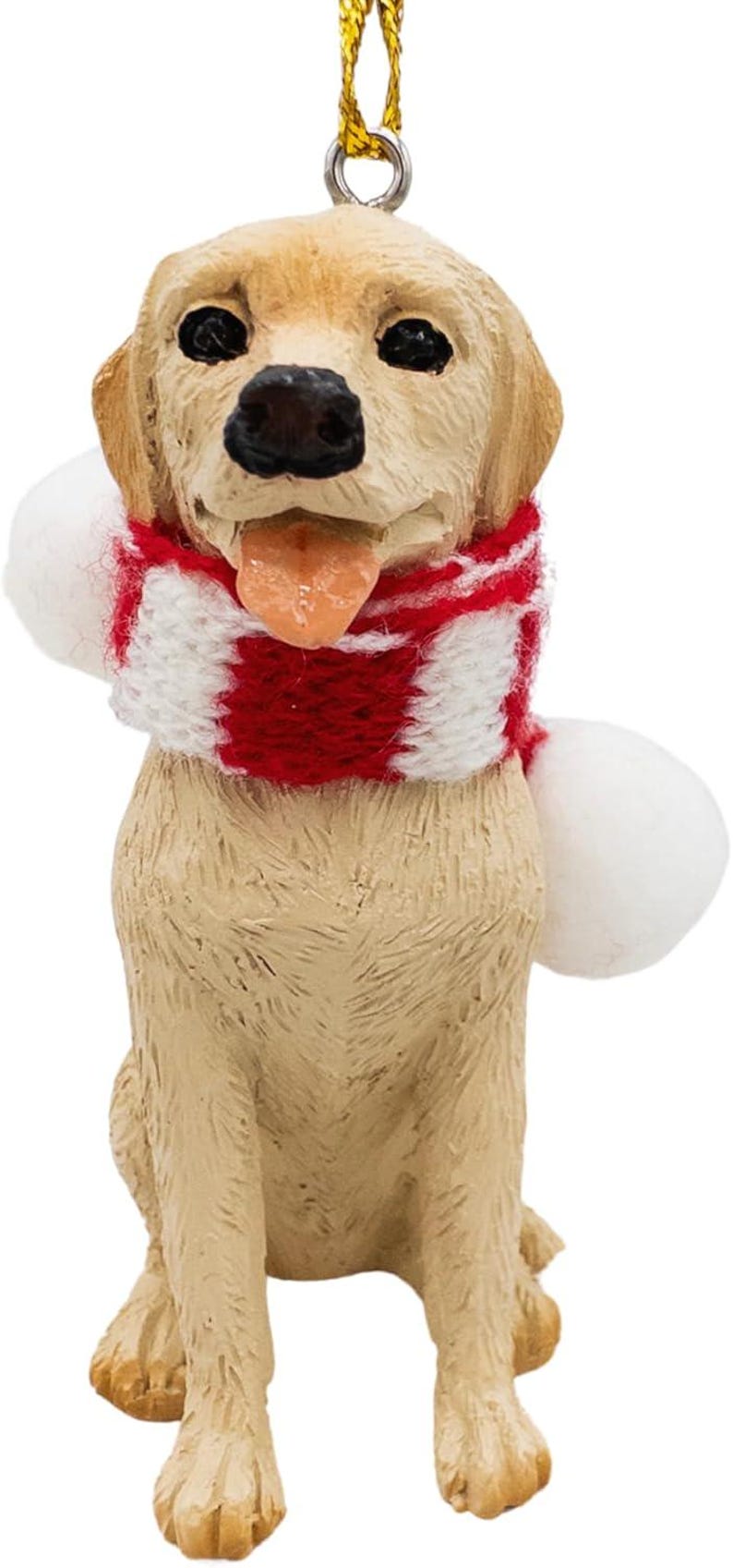 Yellow Lab Labrador Retriever Dog Lover Christmas Tree Ornament With ...