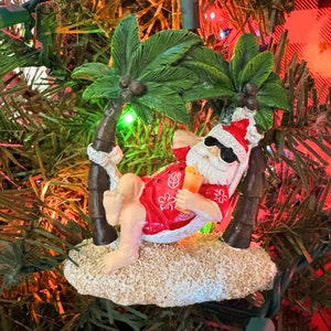Santa on a Beach Figurine - Etsy