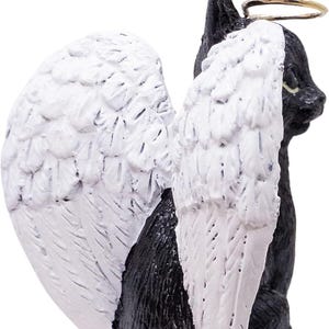 Black Cat Angel Tabby Kitty Christmas Tree Memorial Ornament