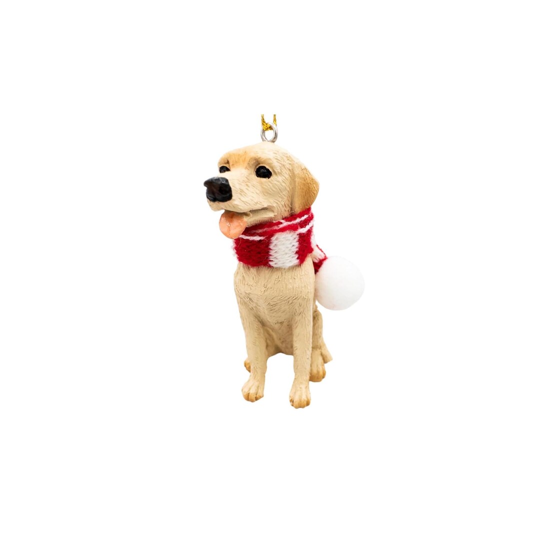 Yellow Lab Labrador Retriever Dog Lover Christmas Tree Ornament With ...