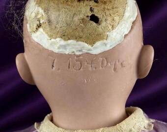 29” Kestner 154 DEP Bisque Head Doll C.1900 – Striking Blue Eyes
