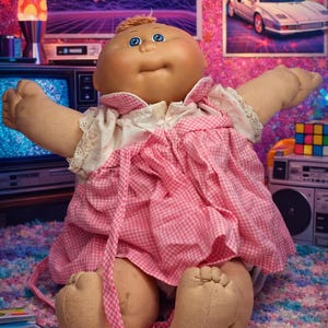 Muñeca Cabbage Patch Kids vintage de 1982, firmada por Xavier Roberts, con atuendo original, bebé de adopción temprana poco común.