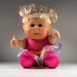 Vintage 2011 Cabbage Patch Kids Plush Doll 12” Blonde Ballerina Pink Tutu Jakks CPK