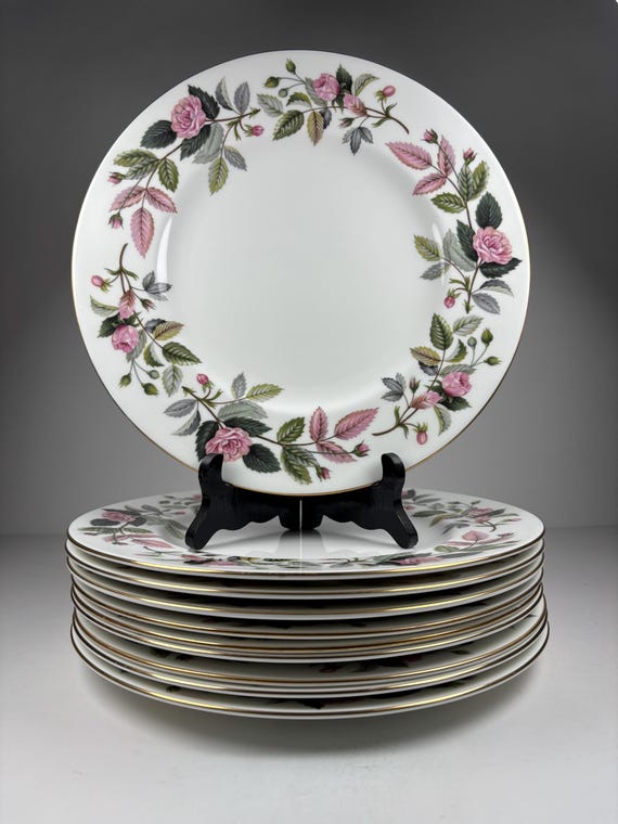 Wedgwood Hathaway Rose Dinner Plates – Set of 10 – English Bone