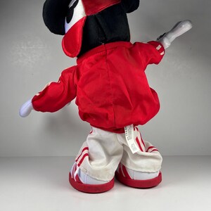 Y2K Vintage Disney Hip Hop Dancing Mickey Mouse Toy Breakdance Mickey Red Hoodie Collectible image 10