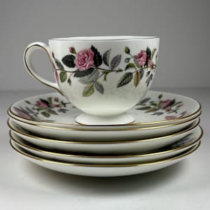 ★Hathaway Rose★3枚セット Wedgwood Hathaway Rose Tea Set - Etsy