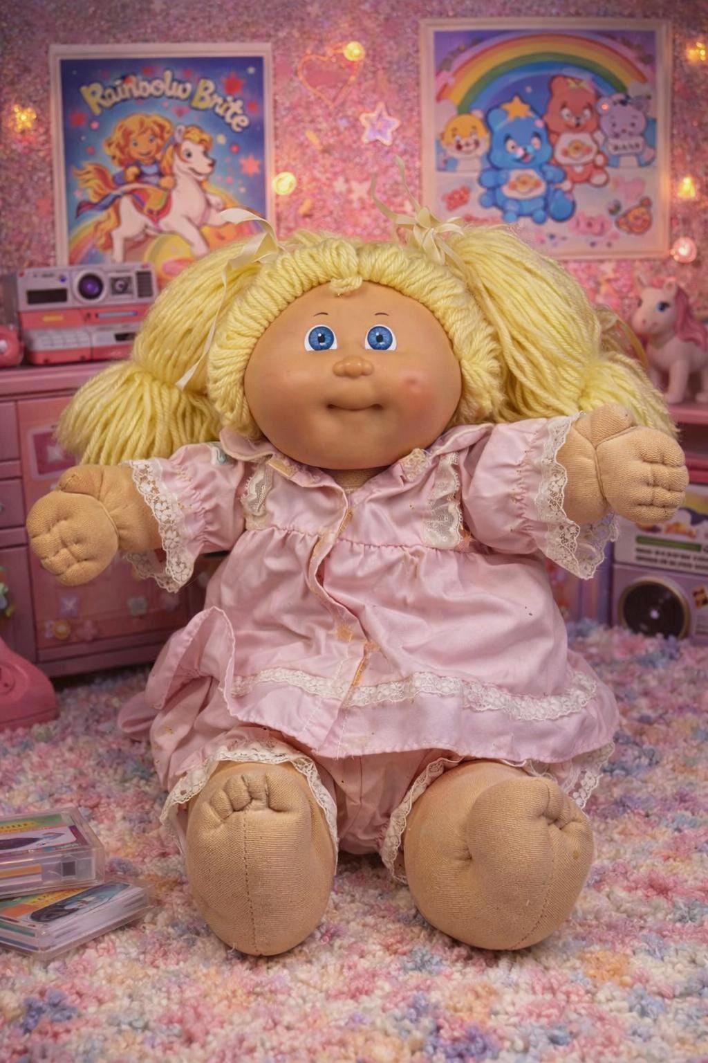 Cabbage Patch Kid Hat (NO Crocheting or Sewing!) : 7 Steps (with Cabbage Patch Kid Hat (NO Crocheting or Sewing!) : 7 Steps (with