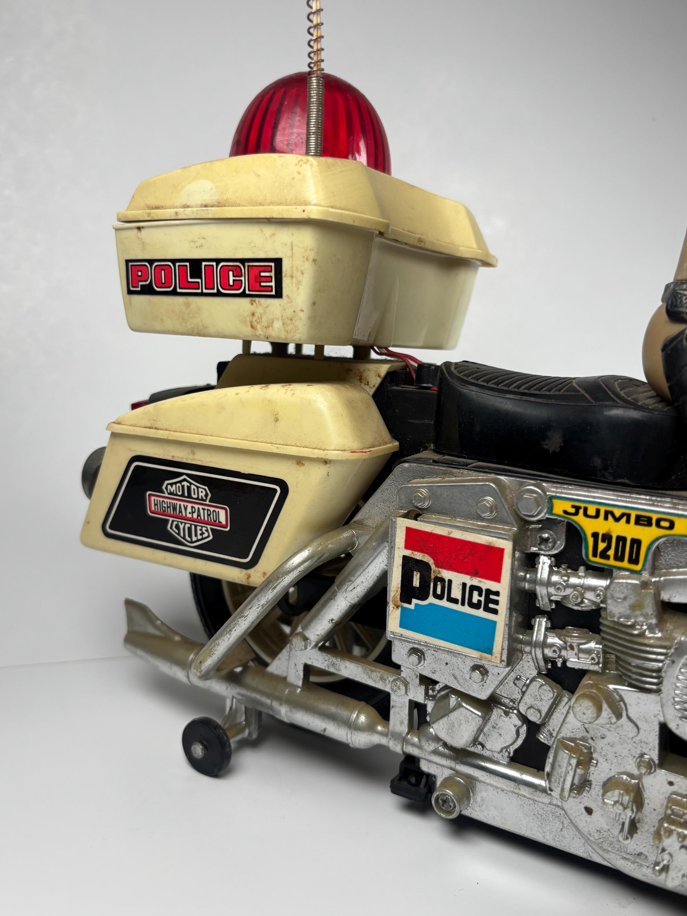 Vintage Highway Patrol Police Motorcycle Toy – Jumbo SA-170