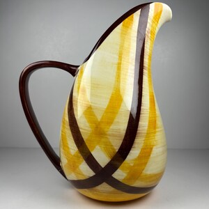Mid-Century Vernon Kilns Pitcher — Hand-Painted California Art Pottery, Atomic Modern Decor