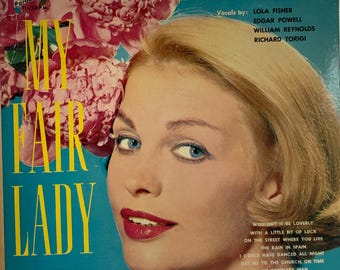 Mid Century Floral Album Art – My Fair Lady Vinyl LP – Retro Wall
