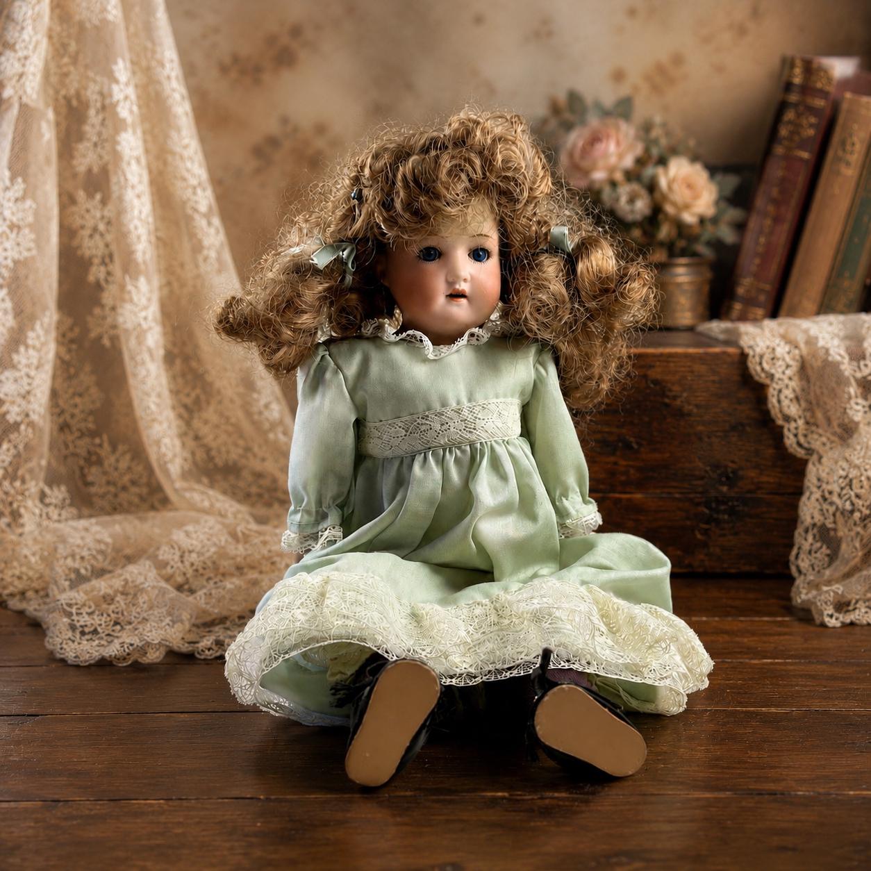 Antique Bisque Bonnet Head Dolls - Etsy