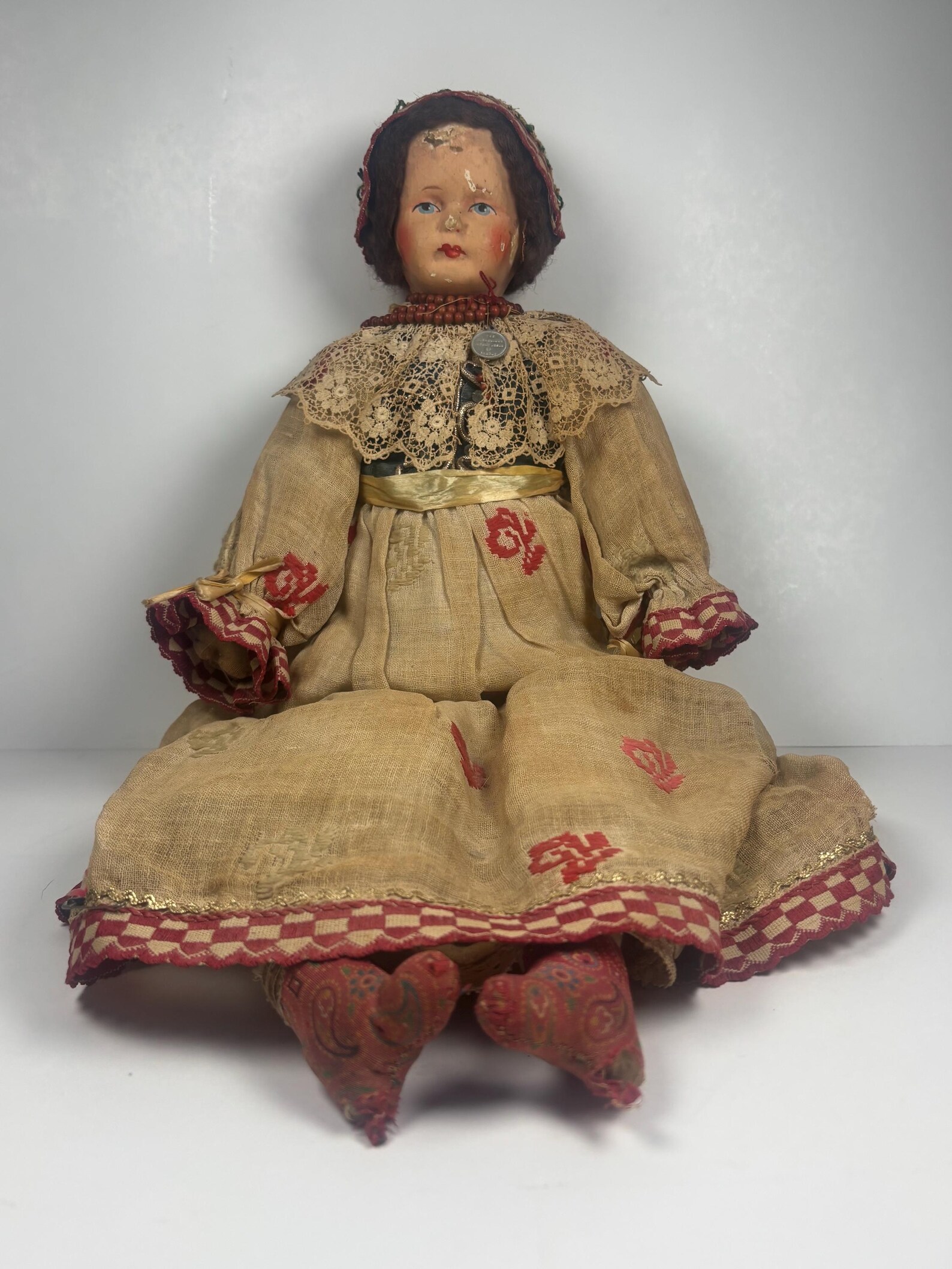 Early 1900s Antique Composition Doll • Estate Preserved • Multiple Hand ...