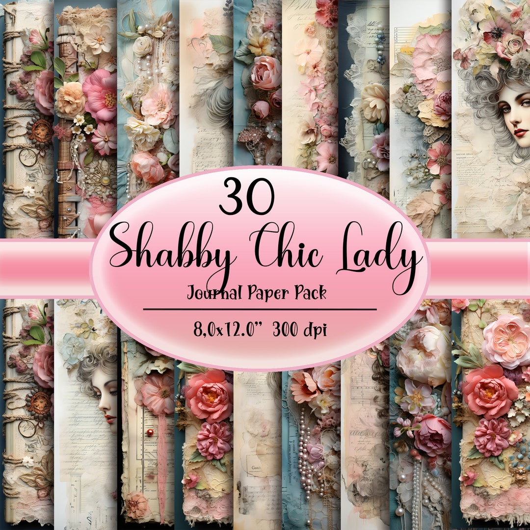 Shabby Chic Junk Journal Paper Vintage Ephemera Printable Paper ...