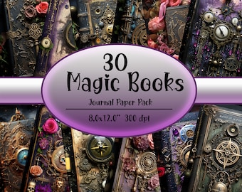 Magic Books Digital Paper: Vintage Alchemy Ephemera (Digital Download)
