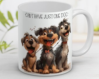 Crazy Dog Mug Wrap: Dog Lover Sublimation Design (PNG Digital Download)
