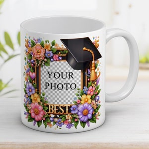 3D Best Graduate Mug Wrap Custom design 11&15oz, graduation gift, Mug Design Sublimation Wrap Template Digital art Instant Digital Download