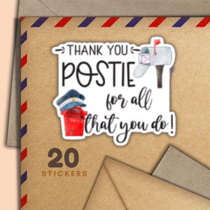 Adesivi per cassette postali di Grazie Postie, set di 20 fiocchi di adesivi per posta felice, graziosi articoli per amici di penna per etichette di posta ordinaria per decorare buste