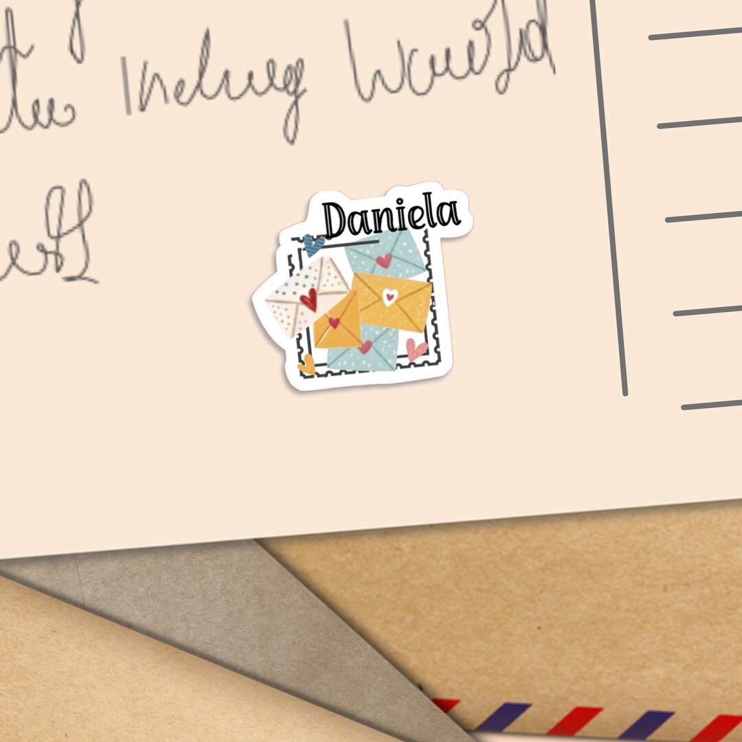 Love Letters Tiny Name Stickers for Postcards, Pack of Postcrossing ...