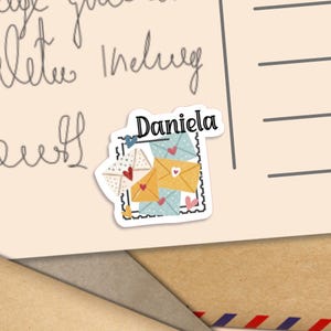 Adesivi Love Letters Tiny Name per cartoline, confezione di adesivi Postcrossing meet up, materiale per corrispondenza per corrispondenza