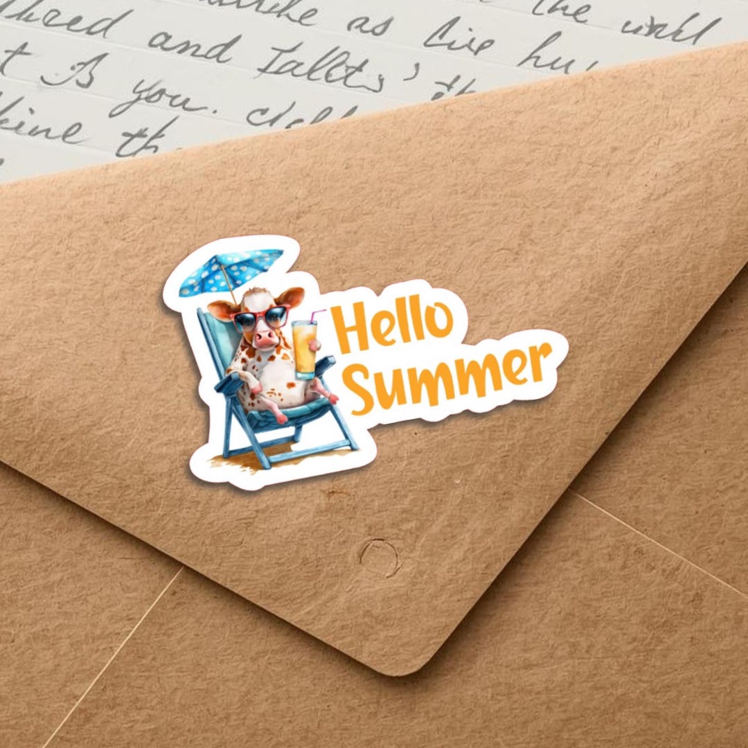 Hanging at the Beach Stickers, Set of 20 Happy Mail Sticker Flakes ...