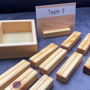 Bilderhalter Kartenhalter Bildträger Kartenträger  Kartenleiste Wohndeko Holzleiste Box Kiste Set Seminar Unterricht Gruppenarbeit