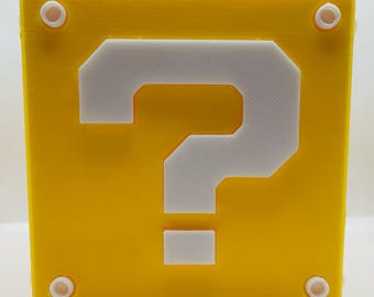 Mario Mystery Cube Money Box, 3D Printed PLA 10 x 10 x 10 cm
