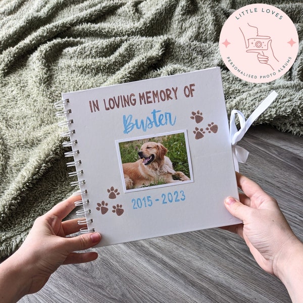 Personalised Pet Loss Gifts: In Loving Memory - Ideal Dog Cat Memorial Book & Bereavement Scrapbook