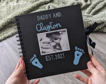 Personalised Fathers Day Photo Album: Daddy & Me - Perfect Gift from Bump, Keepsake Journal for Dad's 1st Father's Day