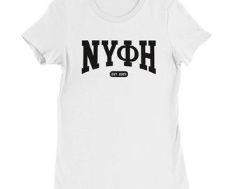 Nifi "ΝΥΦΗ" Varsity Crewneck T-Shirt - EST. 2024 - White