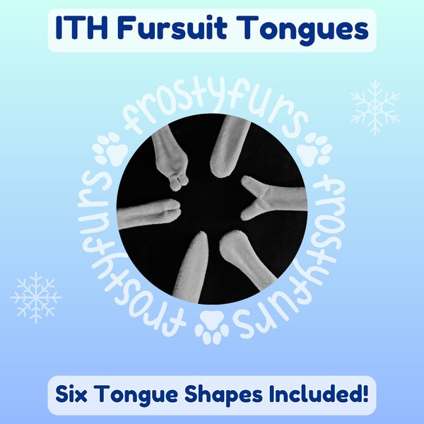 ITH Fursuit Tongues - Machine Embroidery Files - Instant Digital Download