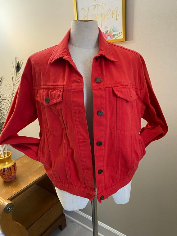 Vintage Gap Red Denim Jacket