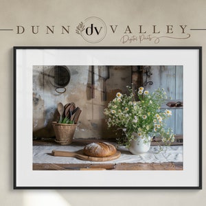 Farmhouse Freshness - Rustic Kitchen Charm - Fresh Baked Bread and