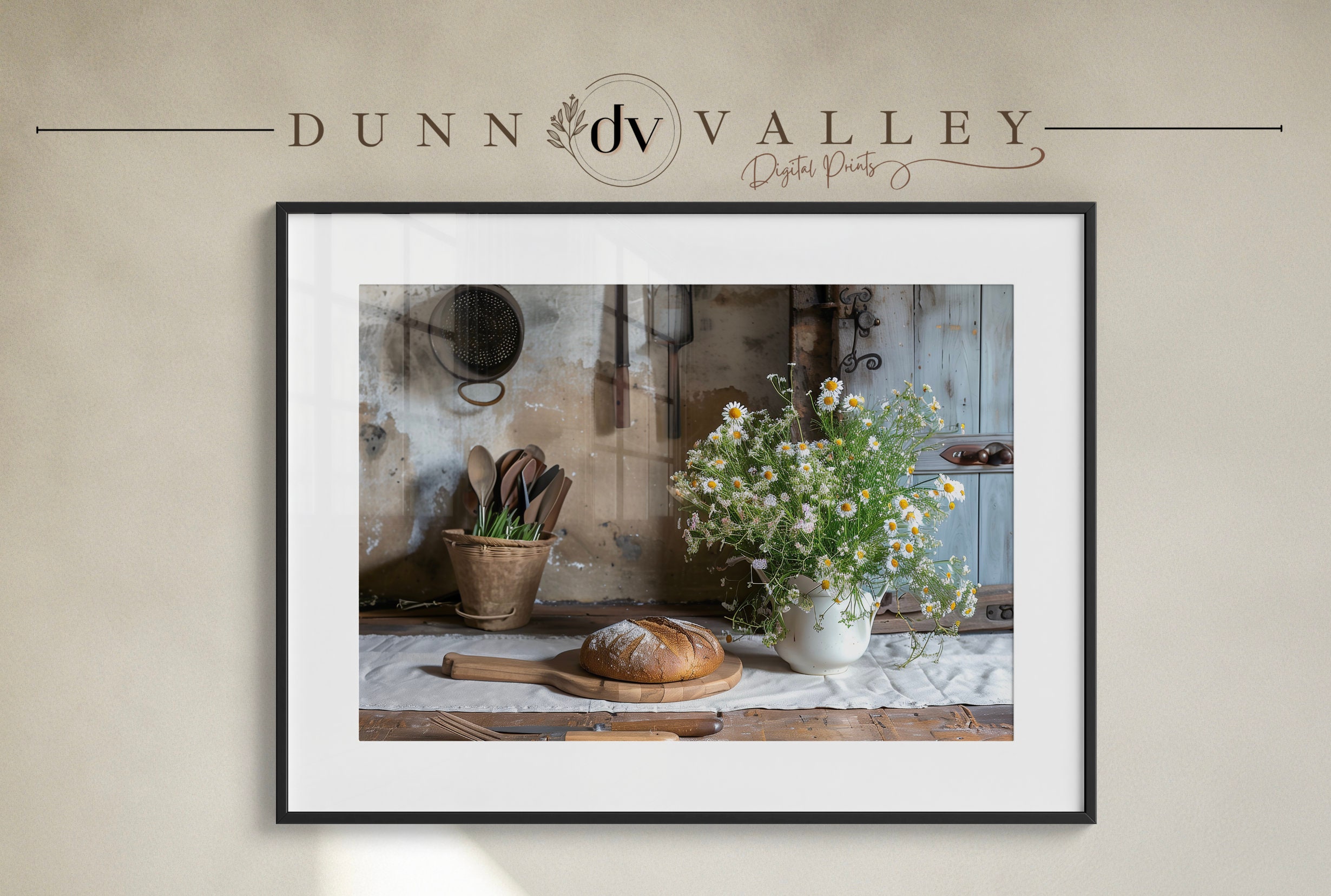 Farmhouse Freshness Rustic Kitchen Charm Fresh Baked Bread and