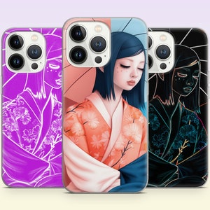 Femmine Art Anime Manga Lo-Fi Phone Case for iPhone 15 14 13 Pro Max 12 11 X XS 8, fits Samsung S20 FE, S22 Ultra, A12, A54, Pixel 6A 7A 8A