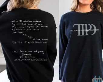 The Tortured Poets Department Sweatshirt, Eras Tour Album Crewneck, Concert Shirt, New Album Hoodie, Fans Shirt Gift, Music Lover sweatshirt