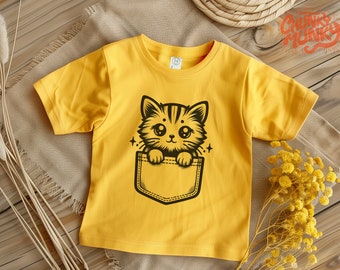 Pocket kitten - Infant Fine Jersey Tee - cute baby kitten t-shirt