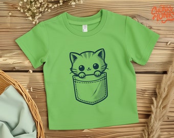 Pocket kitten - Infant Fine Jersey Tee - cute baby kitten t-shirt