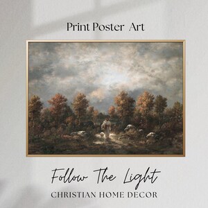 My Shepherd - Modern Christian Art print poster abstract wall art home decor  Jesus Christ bible artwork gift bible verse wall art painting