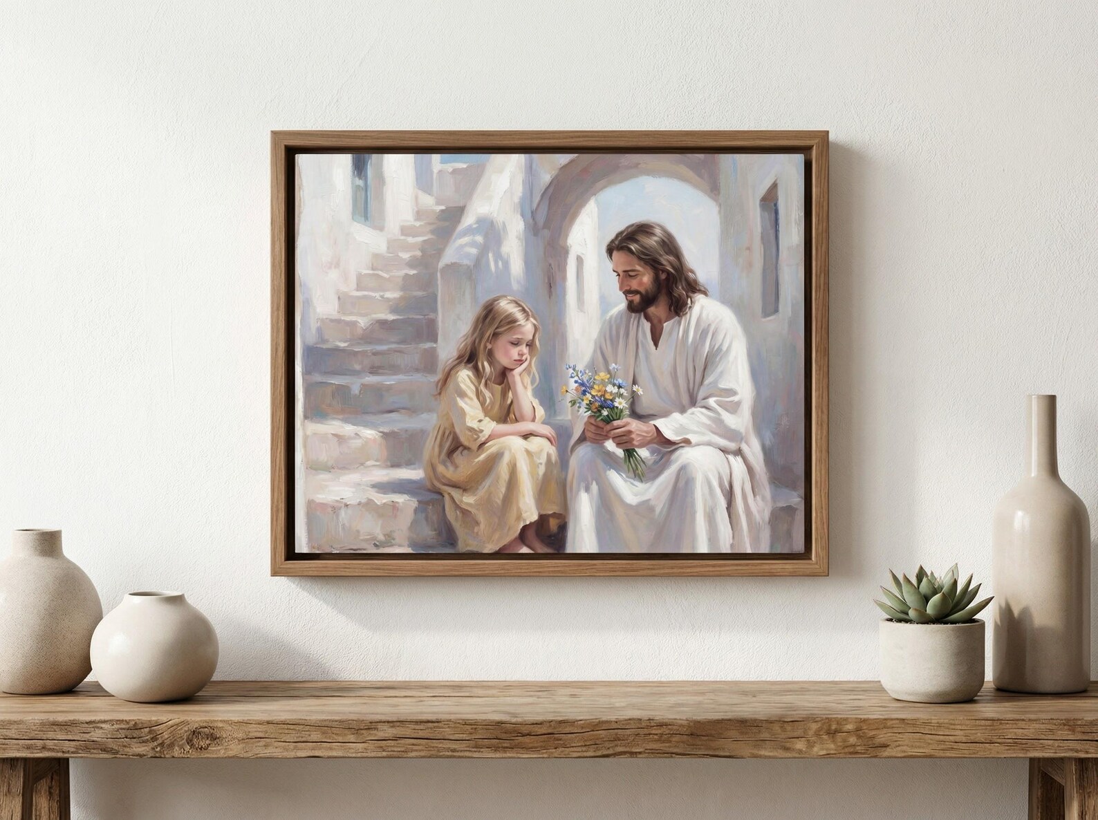 Christian Jesus Wall Art, Minimalist Faith Decor, Vintage Scripture ...